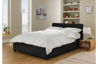 Hygena Lavendon Small Double Ottoman Bed Frame - Black.